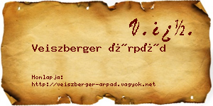 Veiszberger Árpád névjegykártya